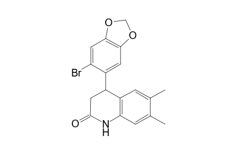 4-(6-Bromo-benzo[1,3]dioxol-5-yl)-6,7-dimethyl-3,4-dihydro-1H-quinolin-2-one