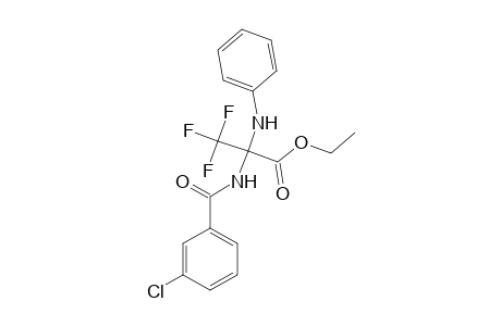 Ethyl 2-anilino-2-[(3-chlorobenzoyl)amino]-3,3,3-trifluoropropanoate