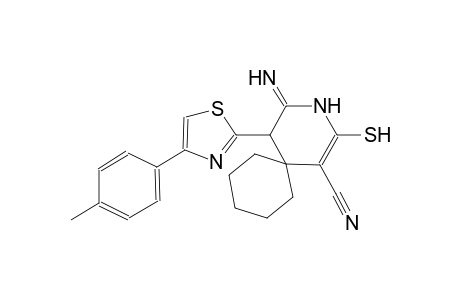 4-Imino-5-[4-(4-methylphenyl)-1,3-thiazol-2-yl]-2-sulfanyl-3-azaspiro[5.5]undec-1-ene-1-carbonitrile