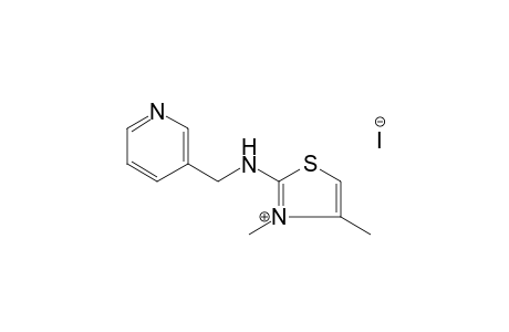 3,4-Dimethyl-2-[(3-pyridinylmethyl)amino]-1,3-thiazol-3-ium iodide