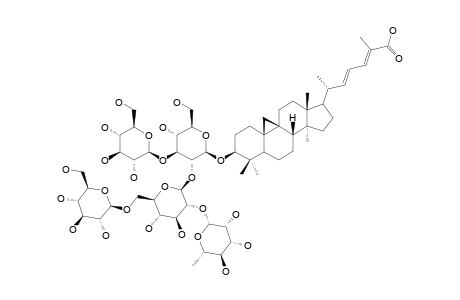 #4;MUSSAENDOSIDE-W;3-O-([BETA-D-GLUCOPYRANOSYL-(1->6)]-O-ALPHA-L-RHAMNOPYRANOSYL-(1->2)-O-BETA-D-GLUCOPYRANOSL-(1->2)-O-BETA-D-GLUCOPYRANOSYL-(1->3)-O-BETA