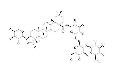 #2;DIANTHOSAPONIN-B;GYPSOGENIC-ACID-3-O-ALPHA-L-ARABINOPYRANOSYL-28-BETA-D-(2'''-O-BETA-D-GLUCOPYRANOSYL)-(6''-O-BETA-D-GLUCOPYRANOSYL)-GLUCOPYRANOSYLESTER