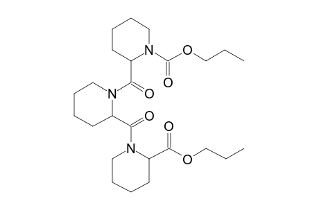 Pipecolylpipecolylpipecolic acid, N-propoxycarbonyl-, propyl ester