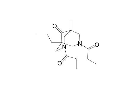 1-Methyl-3,7-dipropionyl-5-propyl-3,7-diazabicyclo[3.3.1]nonan-9-one