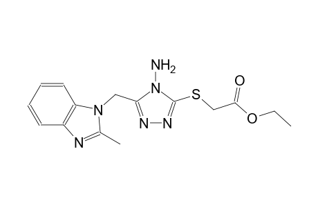 acetic acid, [[4-amino-5-[(2-methyl-1H-benzimidazol-1-yl)methyl]-4H-1,2,4-triazol-3-yl]thio]-, ethyl ester