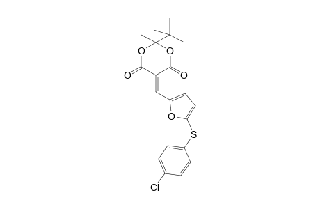 2-Tert-butyl-5-({5-[(4-chlorophenyl)sulfanyl]-2-furyl}methylene)-2-methyl-1,3-dioxane-4,6-dione