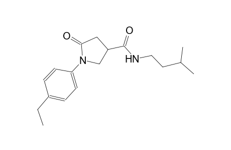 1-(4-ethylphenyl)-N-isopentyl-5-oxo-3-pyrrolidinecarboxamide