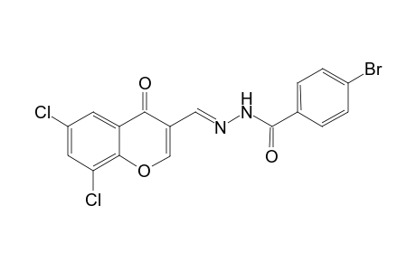 4-bromo-N'-[(E)-(6,8-dichloro-4-oxo-4H-chromen-3-yl)methylidene]benzohydrazide