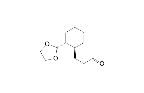 Cyclohexanepropanal, 2-(1,3-dioxolan-2-yl)-, trans-(.+-.)-