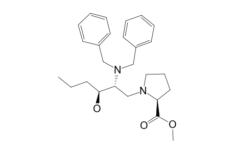 (2S)-1-[(2R,3S)-2-(dibenzylamino)-3-hydroxy-hexyl]pyrrolidine-2-carboxylic acid methyl ester