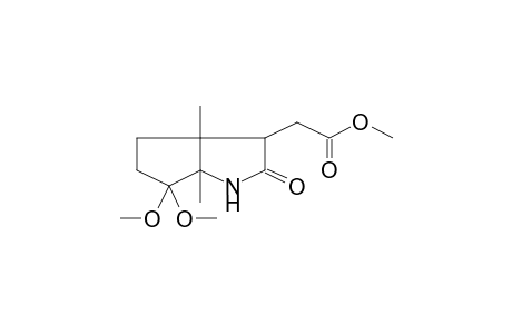 (6,6-Dimethoxy-3a,6a-dimethyl-2-oxooctahydrocyclopenta[b]pyrrol-3-yl)acetic acid, methyl ester
