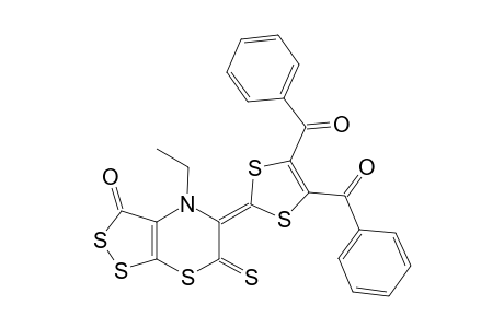 3-Oxo-4-ethyl-5-(4,5-dibenzoyl-1,3-dithiol-2-ylidenyl)[1,2]dithiolo[3,4-b][1,4]thiazin-6-thione