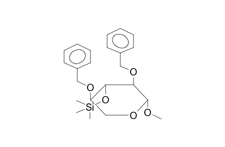 Methyl-2,4-di-O-benzyl-3-O-trimethylsilyl.beta.-D-xylopyranosid