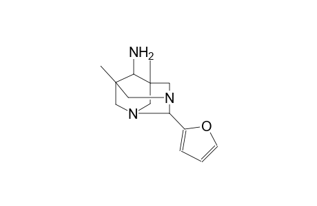 1,3-diazatricyclo[3.3.1.1~3,7~]decan-6-amine, 2-(2-furanyl)-5,7-dimethyl-