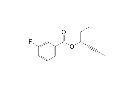 3-Fluorobenzoic acid, hex-4-yn-3-yl ester