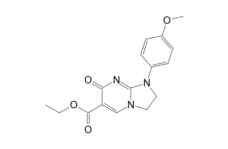 ETHYL-1-(4-METHOXYPHENYL)-7(1H)-OXO-2,3-DIHYDROIMIDAZO-[1,2-A]-PYRIMIDINE-6-CARBOXYLATE