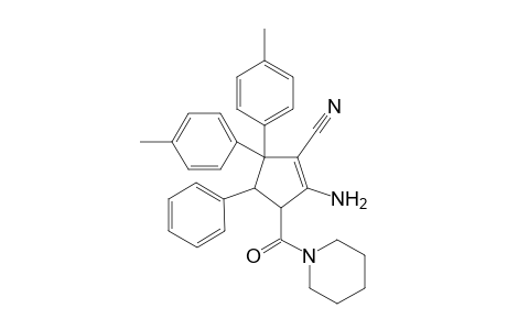 2-Amino-4-phenyl-3-(piperidine-1-carbonyl)-5,5-bis(p-tolyl)cyclopentene-1-carbonitrile