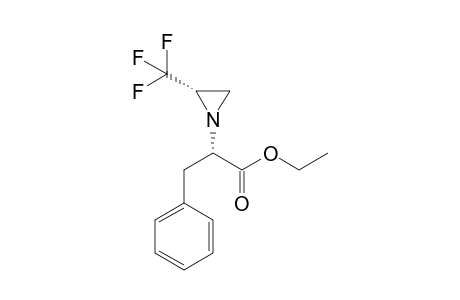 Ethyl 3-phenyl-(2S)-((2S)-(trifluoromethyl)aziridin-1-yl)propanoate