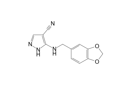 1H-pyrazole-4-carbonitrile, 5-[(1,3-benzodioxol-5-ylmethyl)amino]-