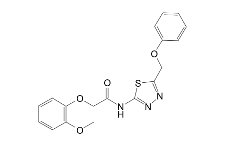 2-(2-methoxyphenoxy)-N-[5-(phenoxymethyl)-1,3,4-thiadiazol-2-yl]acetamide