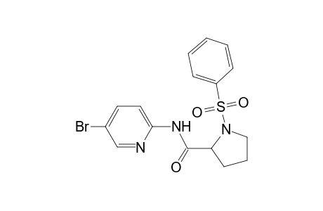 1-Benzenesulfonyl-pyrrolidine-2-carboxylic acid (5-bromo-pyridin-2-yl)-amide