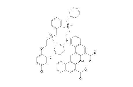 BIS{BENZYL[2-(p-CHLOROPHENOXY)ETHYL]DIMETHYLAMMONIUM} 4,4'-METHYLENEBIS[3-HYDROXY-2-NAPHTHOATE]