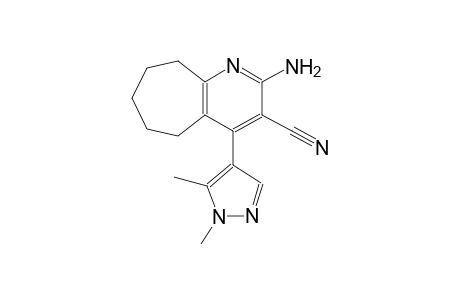 2-amino-4-(1,5-dimethyl-1H-pyrazol-4-yl)-6,7,8,9-tetrahydro-5H-cyclohepta[b]pyridine-3-carbonitrile