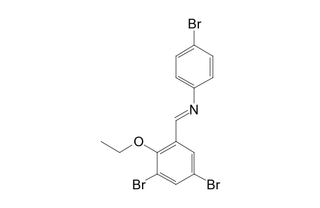 4-Bromobenzene, 2-ethoxy-3,5-dibromobenzylidenamino-