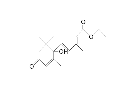 2,4-Pentadienoic acid, 5-(1-hydroxy-2,6,6-trimethyl-4-oxo-2-cyclohexen-1-yl)-3-methyl-, ethyl ester, (Z,E)-(+/-)-