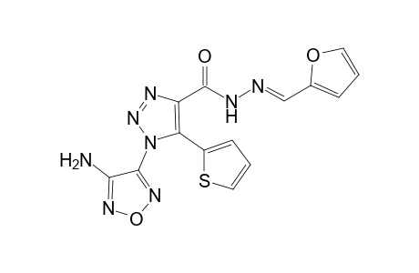 1-(4-amino-1,2,5-oxadiazol-3-yl)-N'-[(E)-2-furylmethylidene]-5-(2-thienyl)-1H-1,2,3-triazole-4-carbohydrazide