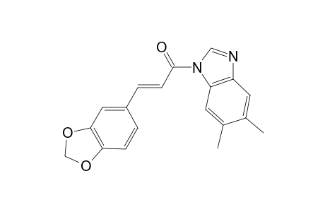 1-[(2E)-3-(1,3-benzodioxol-5-yl)-2-propenoyl]-5,6-dimethyl-1H-benzimidazole