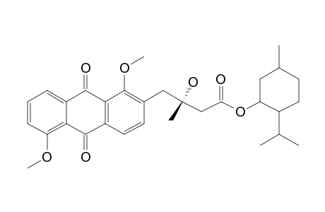 (-)-menthyl (3R)-4-(1',5'-dimethoxy-9',10'-anthraquinon-2'-yl)-3-hydroxy-3-methylbutanoate