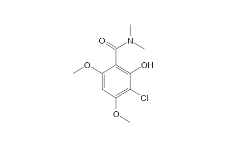 3-chloro-4,6-dimethoxy-N,N-dimethylsalicylamide