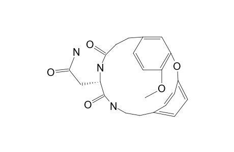 2-Oxa-11,14-diazatricyclo[15.2.2.13,7]docosa-3,5,7(22),17,19,20-hexaene-12-acetamide, 4-methoxy-10,13-dioxo-, (S)-