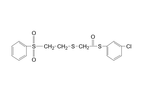 {[2-(phenylsulfonyl)ethyl]thio}thioacetic acid, S-(m-chlorophenyl) ester