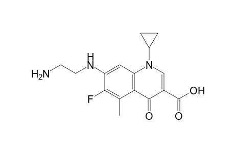 1-Cyclopropyl-1,4-dihydro-6-fluoro-5-methyl-7-[(2-aminoethyl)amino]-4-oxo-3-quinolinecarboxylic acid isomer
