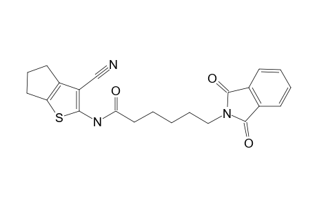 6-[1,3-bis(oxidanylidene)isoindol-2-yl]-N-(3-cyano-5,6-dihydro-4H-cyclopenta[b]thiophen-2-yl)hexanamide