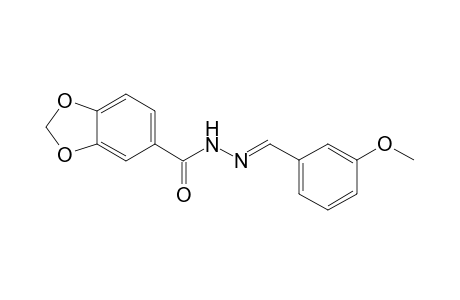 N'-[(E)-(3-methoxyphenyl)methylidene]-1,3-benzodioxole-5-carbohydrazide