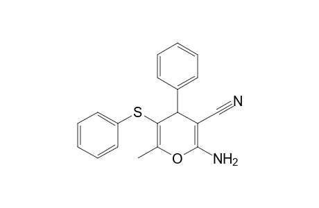 2-AMINO-6-METHYL-4-PHENYL-5-(PHENYLTHIO)-4H-PYRAN-3-CARBONIRTILE