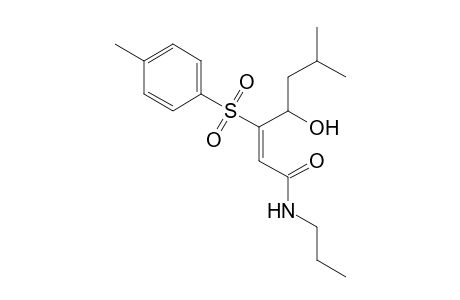 (E)-4-Hydroxy-6-methyl-N-propyl-3-tosyl-hept-2-enamide