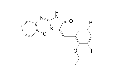 (2Z,5E)-5-(5-bromo-3-iodo-2-isopropoxybenzylidene)-2-[(2-chlorophenyl)imino]-1,3-thiazolidin-4-one