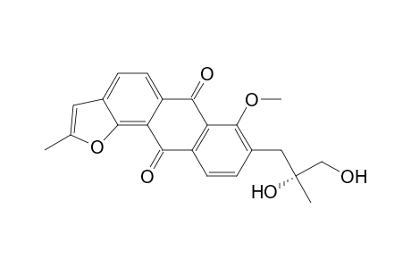 (2'R)-8-(2',3'-dihydroxy-2'-methylpropan-1'-yl)-7-methoxy-2-methyl-6,11-dihydroanthra[1,2-b]furan-6,11-dione