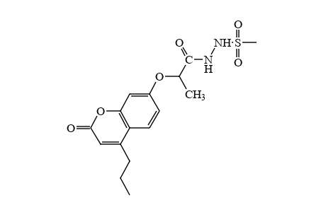 1-(methylsulfonyl)-2-{2-[(2-oxo-4-propyl-2H-1-benzopyran-7-yl)oxy]propionyl}hydrazine