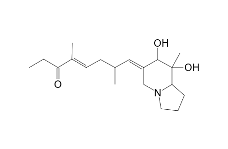 6-Methyl-6-hydroxy-8-[2',5'-dimethyl-6'-oxo-4'-octenylidene]-1-azabicyclo[3.4.0]nonane