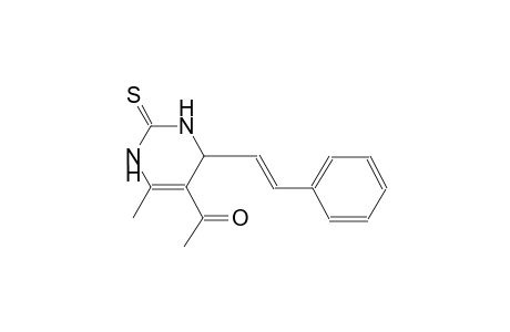 1-{6-methyl-4-[(E)-2-phenylethenyl]-2-thioxo-1,2,3,4-tetrahydro-5-pyrimidinyl}ethanone