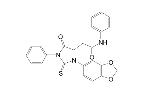 2-(3-Benzo[1,3]dioxol-5-yl-5-oxo-1-phenyl-2-thioxo-imidazolidin-4-yl)-N-phenyl-acetamide