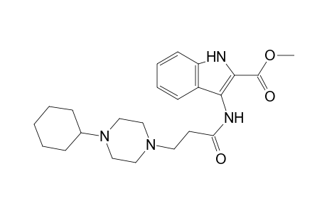 methyl 3-{[3-(4-cyclohexyl-1-piperazinyl)propanoyl]amino}-1H-indole-2-carboxylate