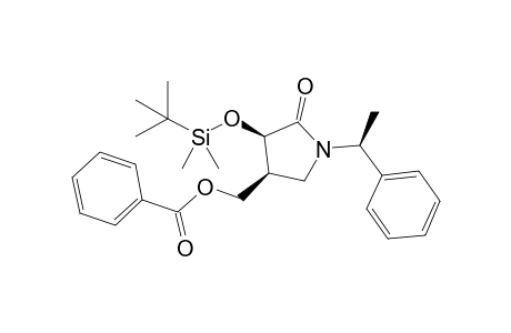 (3R,4S,1'S)-4-Benzoyloxymethyl-3-t-butyldimethylsilyloxy-1-(1'-phenylethyl)pyrrolidin-2-one