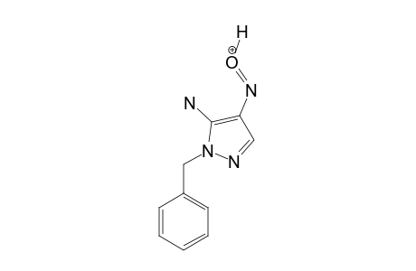 1-BENZYL-4-NITROSO-5-AMINOPYRAZOLE-CATION;MAJOR-ISOMER