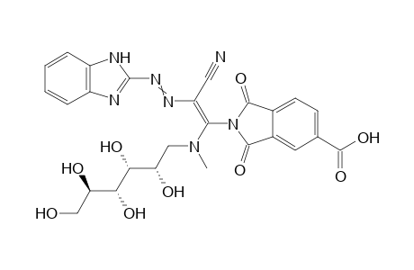 2-((1E)-2-((1H-benzo[d]imidazol-2-yl)diazenyl)-2-cyano-1-(methyl((2S,3R,4R,5R)-2,3,4,5,6-pentahydroxyhexyl)amino)vinyl)-1,3-dioxoisoindoline-5-carboxylic acid